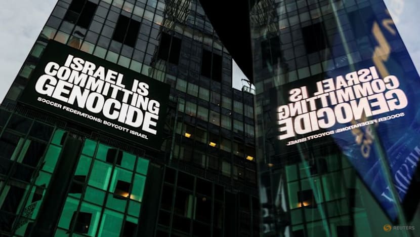 Advocacy groups call for European ban on Israel team, players in Times Square billboard