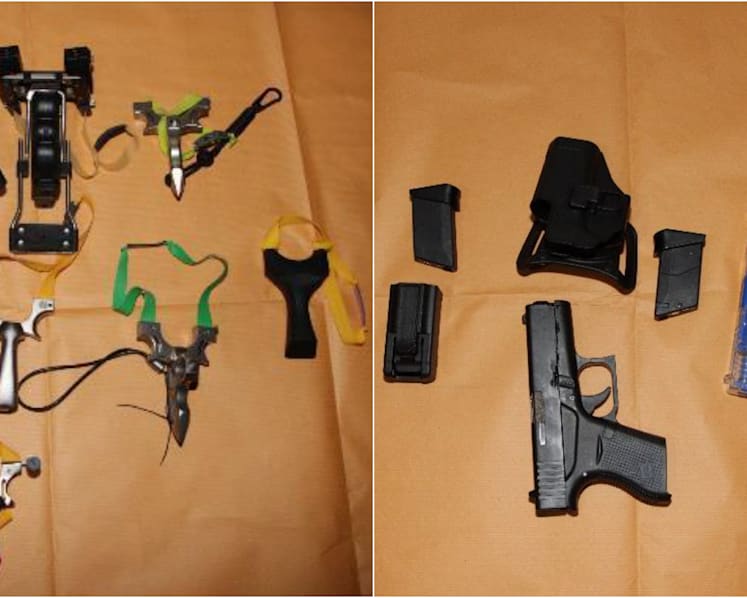 Man to be charged for possessing weapons, including catapults and airsoft guns