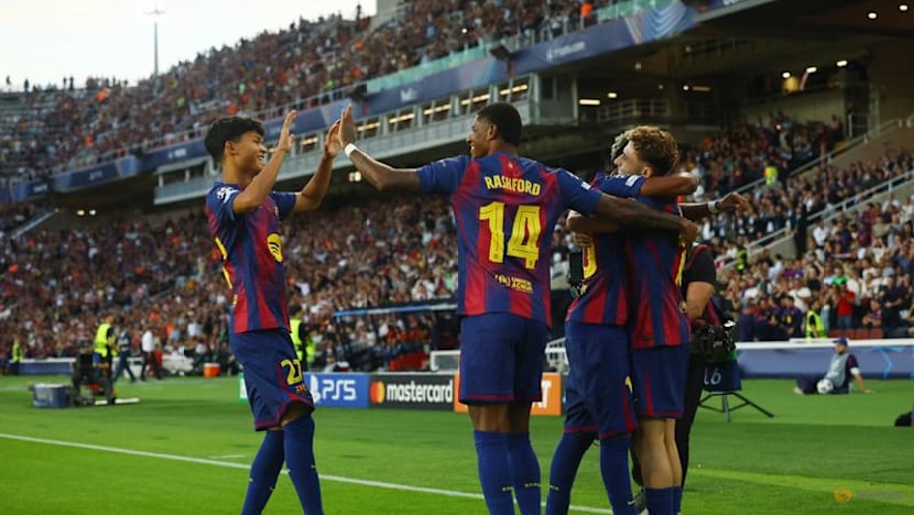 Fermin hat-trick inspires Barcelona to 6-1 rout of Olympiacos