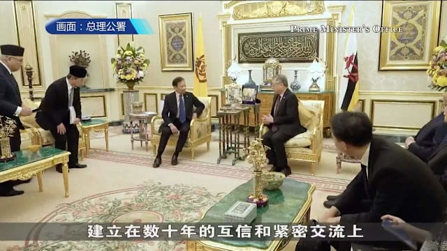 副总理颜金勇出访文莱 同文莱苏丹波基亚会晤