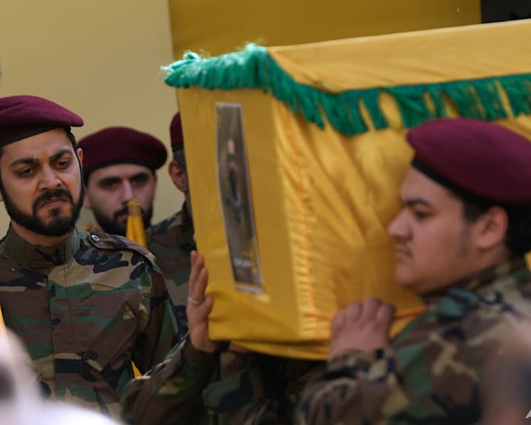 Crowds in Beirut suburbs mourn Hezbollah commander killed in Israeli strike