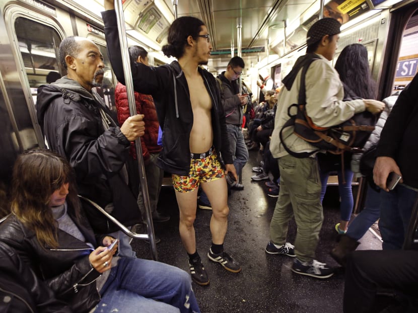 Public transit riders in 60 countries strip to underwear