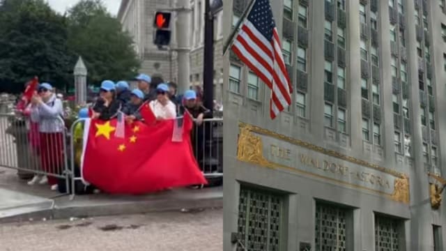 华裔民众酒店外迎习近平 盼中美加强理解与合作