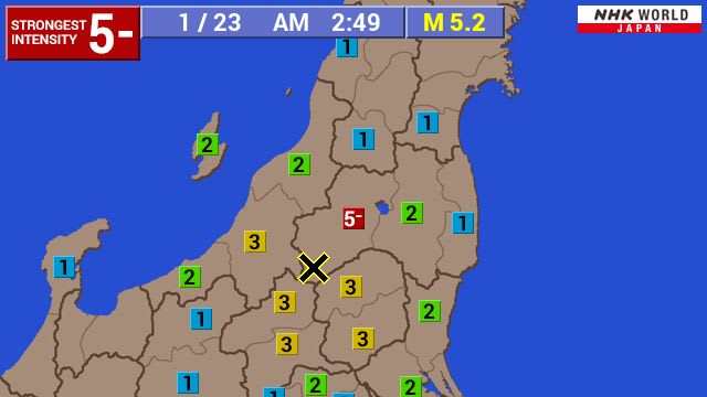 日本福岛县发生5.2级地震