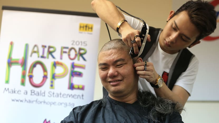 61 cabbies go bald in support for Hair for Hope