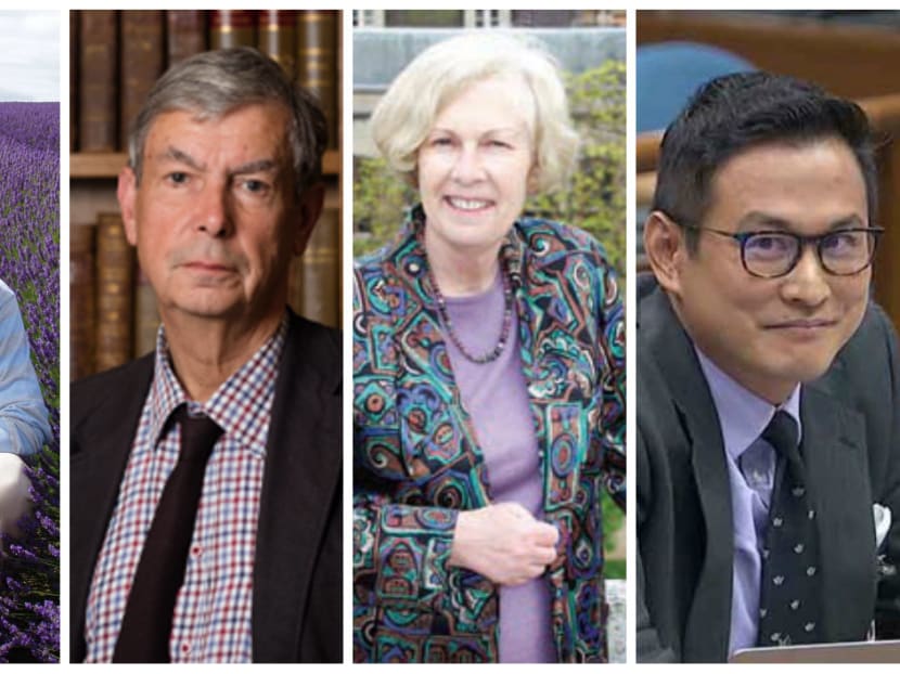 (From L-R) Dr Peter Carey, Prof John Darwin, Prof Judith Brown and Dr Thum Ping Tjin. Photos: Project Southeast Asia,Nuffield College,Balliol College and Parliament screengrab