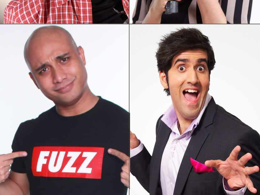 Singapore comedians (clockwise from top left) Jinx Yeo, Sharul Channa, Rishi Budhrani and Fakkah Fuzz will be perform at the Weirdass Pajama Festival on Friday, while Channa will be also perform at the Melbourne International Comedy Festival in March. Photo: Stan Ngo