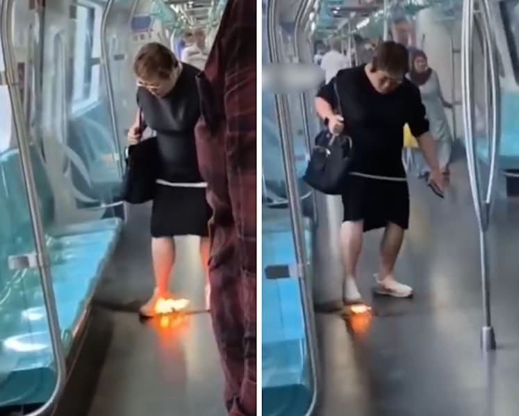 Woman taken to hospital after her power bank catches fire on train at Admiralty MRT station