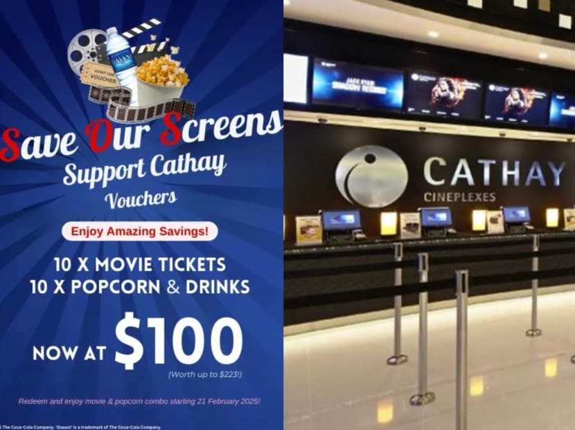Cathay Cineplexes offering 10 movie tickets plus popcorn and drinks for S$100 with Save Our Screens vouchers Cathay Cineplexes offering 10 movie tickets plus popcorn and drinks for S$100 with Save Our Screens vouchers