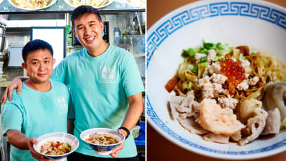 Roast Paradise Hawkers Open Noodle Stall Serving $6 Ikura Bak Chor Mee With Herh Keow