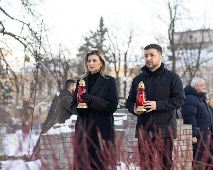 Zelenskyy marks war anniversary vowing to fight on, with Ukraine's allies divided