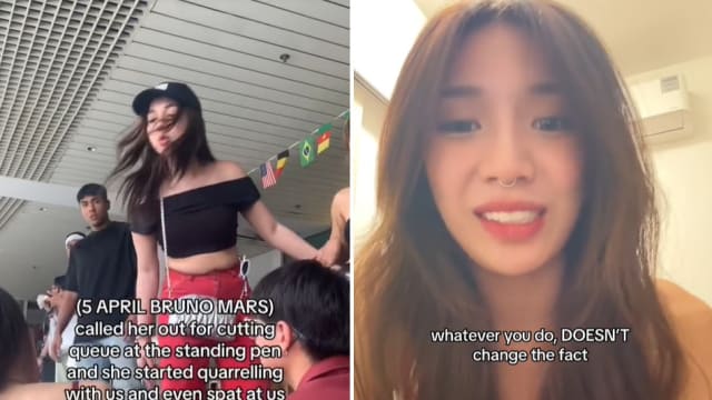疑不满被指演唱会插队 印尼网红向本地女子吐口水惹议