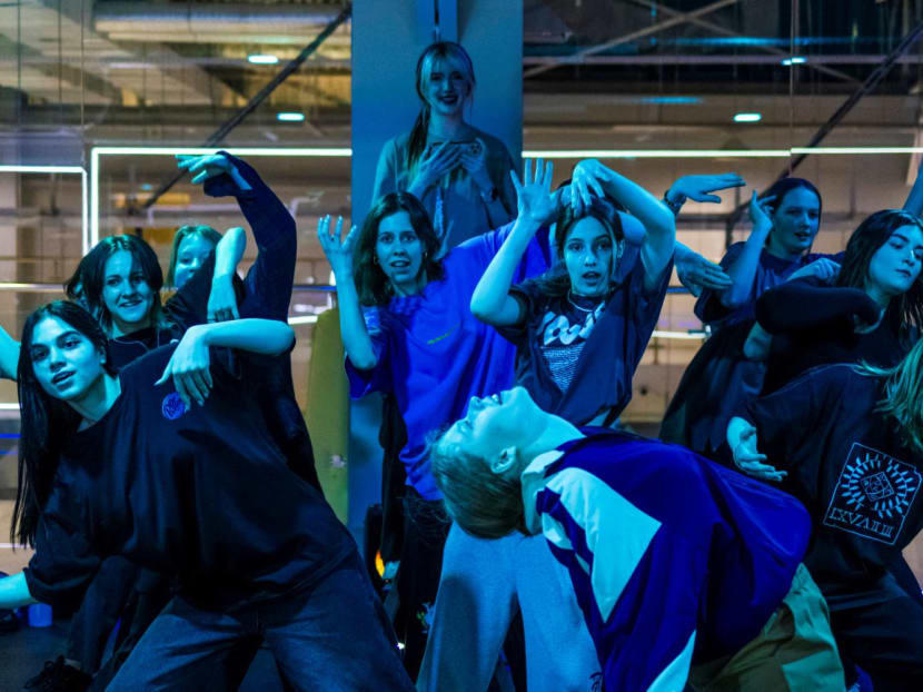 Choreographer Polina Ivanovskaya, 22, leads a dance class at a branch of GSS K-pop studios in Moscow, Russia on Feb 2, 2024. Choreographer Polina Ivanovskaya, 22, leads a dance class at a branch of GSS K-pop studios in Moscow, Russia on Feb 2, 2024.