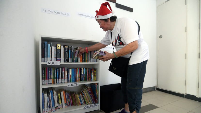 Books for the taking at Nee Soon South’s ‘community bookshelves’ in effort to cut waste