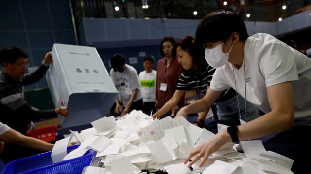 韩国总统选举投票率创新高 在野党候选人李在明有望胜出