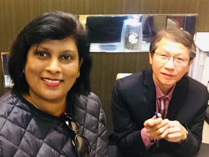 Madam Kariyakaranage Sujeewa Manu Thilankani (left) with Dr Raymond Yuen (right) in Hong Kong in 2019 where they attended a medical seminar. Madam Kariyakaranage Sujeewa Manu Thilankani (left) with Dr Raymond Yuen (right) in Hong Kong in 2019 where they attended a medical seminar.