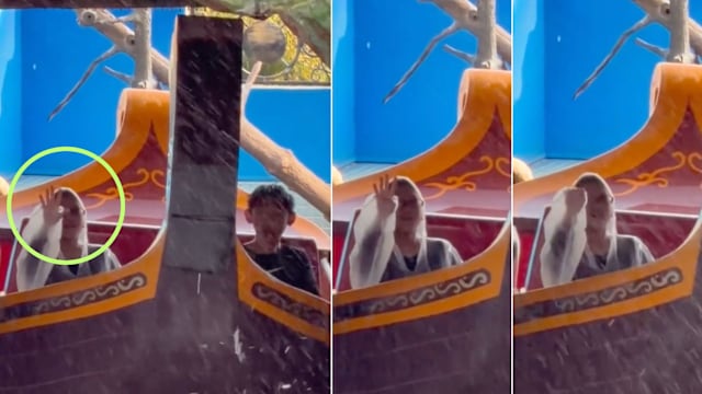 台湾游乐园设施故障 被困男童灵机一动比手势“540”求救