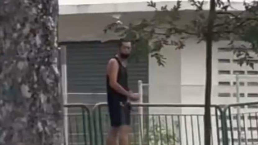 Police look into report of man allegedly throwing stones at passing cars in Simei; incident caught on video