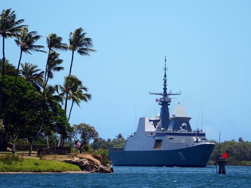 RSS Tenacious arriving in Joint Base Pearl Harbor-Hickam for an international maritime warfare exercise in 2018. Dr Maliki Osman said that the US is a major defence and economic partner for Singapore.
