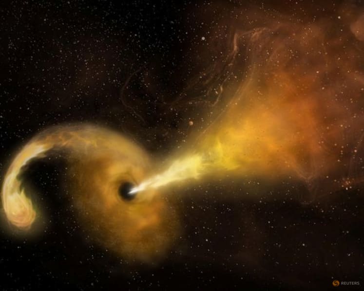 Black hole continues to belch years after chewing up a star