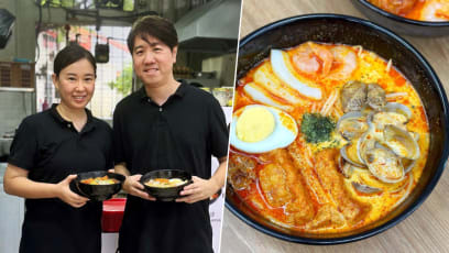 Vegetable Supplier Opens Hawker Stall Serving Tasty Laksa With Scallops & Lala 