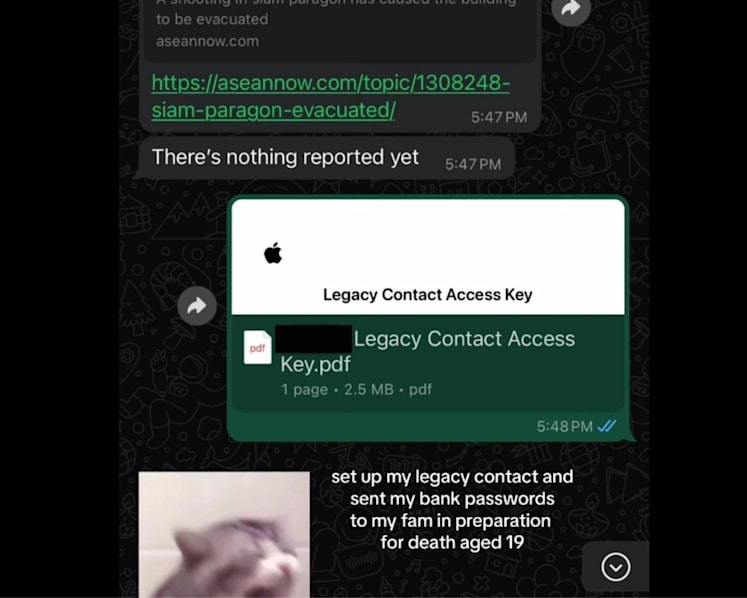 #trending: Singaporean's use of legacy contact during Siam Paragon shooting sparks curiosity about Apple feature