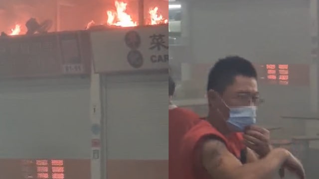 闸门拉下没营业 芽笼峇鲁摊位失火 两人送院