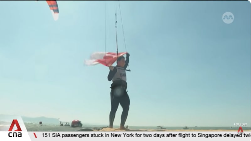 Singapore's Max Maeder secures kitefoiling gold with a day to spare