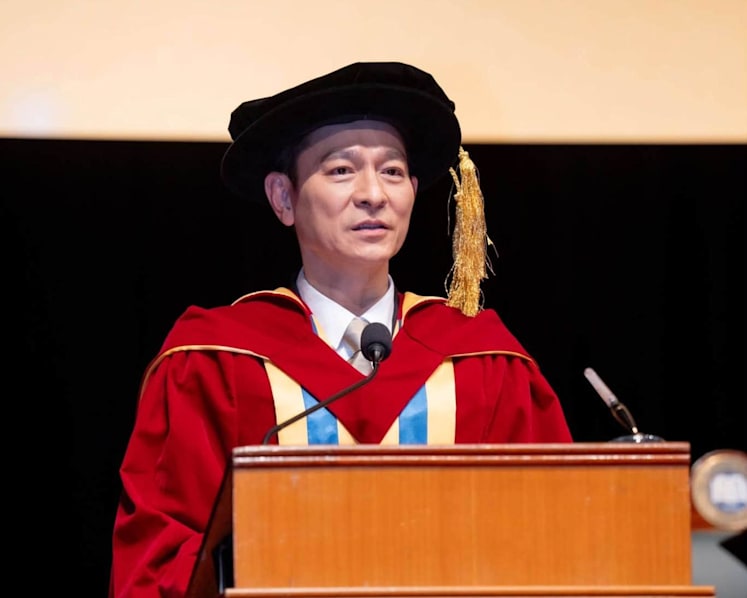 Andy Lau receives honorary doctorate for achievements in entertainment and contributions to society