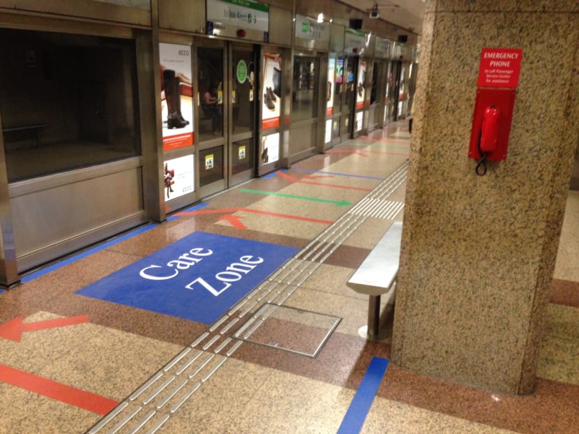 A Care Zone, one of the three new initiatives that SMRT has introduced. Photo: Paul Lim