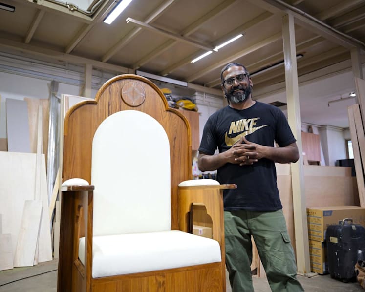 The Singaporean carpenter who built two chairs specially for Pope Francis: '100% handmade'