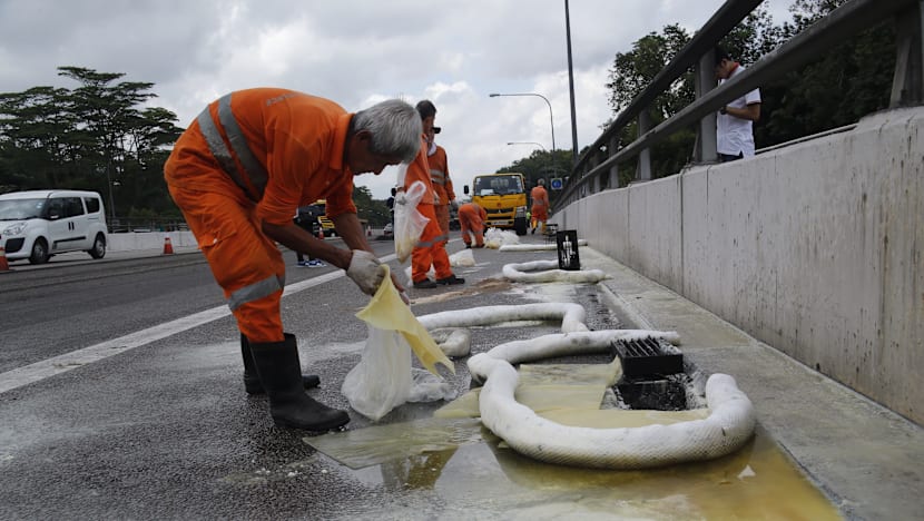 Oil spill on BKE causes massive road disruption
