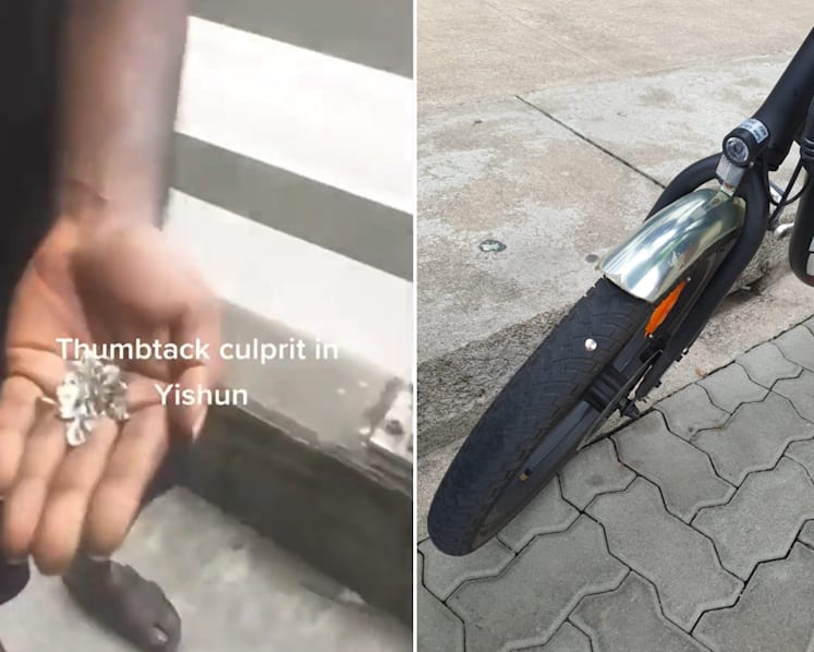 Police investigating complaints of thumbtacks found scattered across pavements in Yishun