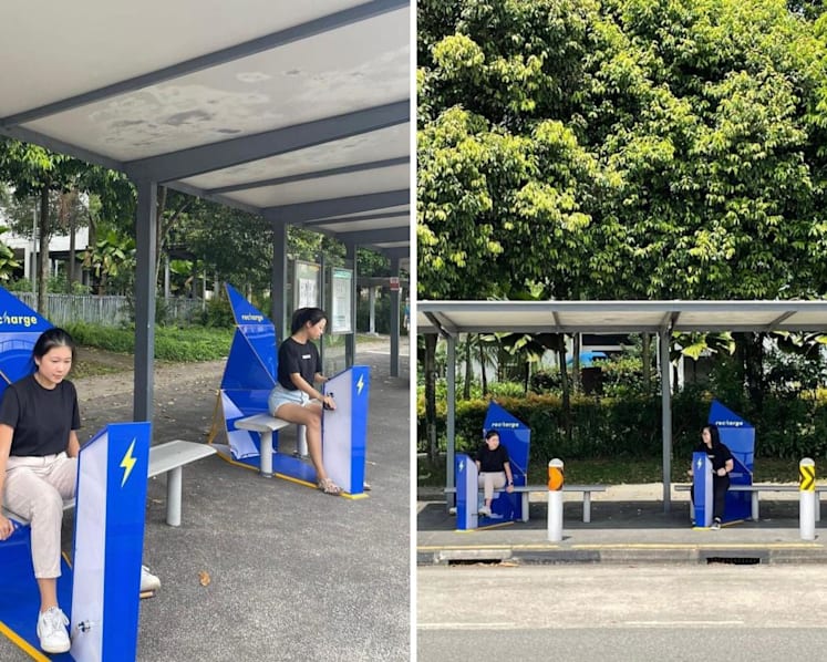 Bus stop in Boon Lay allows residents to exercise to charge their phones