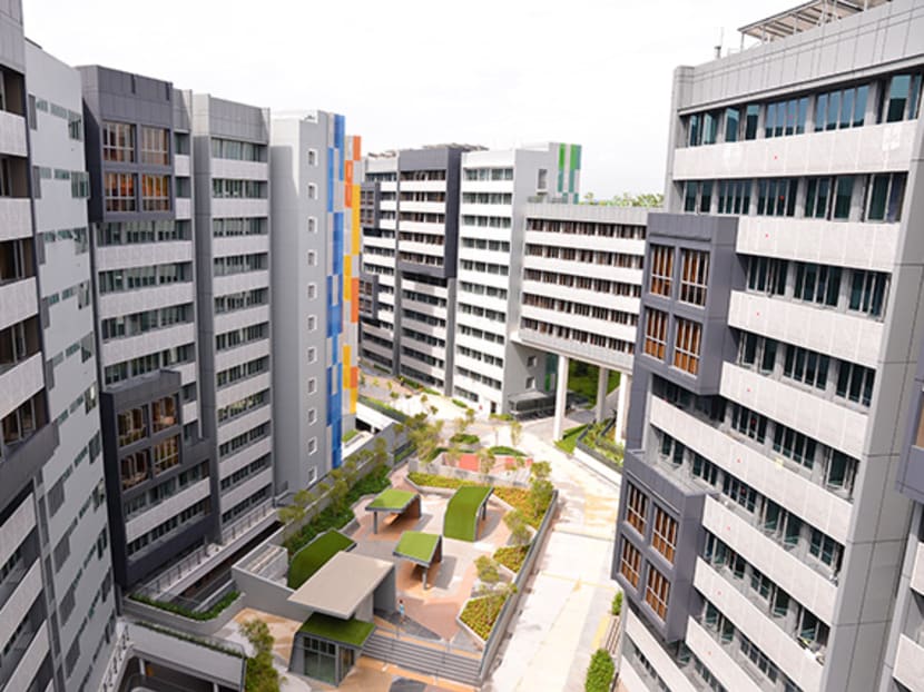A view of the Nanyang Crescent Halls cluster at Nanyang Technological University, of which Tamarind Hall is a part. A view of the Nanyang Crescent Halls cluster at Nanyang Technological University, of which Tamarind Hall is a part.
