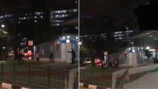 涉持刀冲向警员被开枪制伏 男子对涉及暴力行为的控状认罪