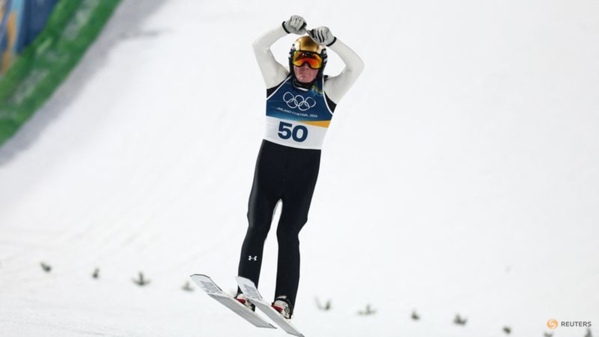 Ski jumping-Prevc delivers gold for Slovenia in rainy large hill competition