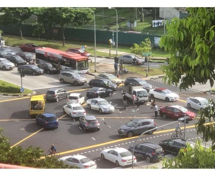 71-year-old woman taken to hospital after four-vehicle crash at Clementi Road junction