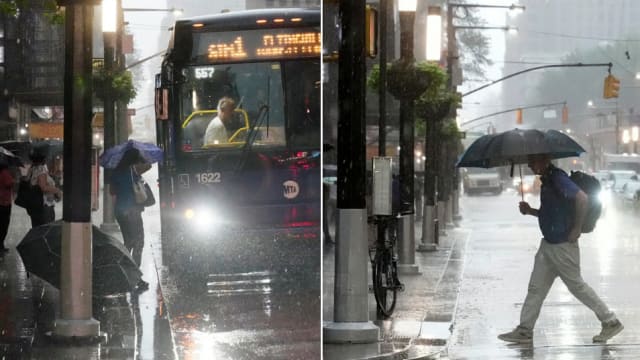 美国纽约和新泽西州暴雨成灾进入紧急状态 铁路航空交通受影响