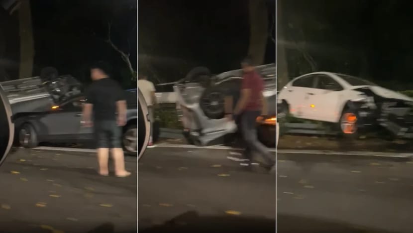 4 taken to hospital after PIE crash, including driver who was arrested for suspected drink-driving