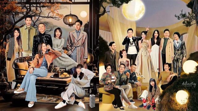 马国插画家Autumn.Ying中秋作品超暖心　李玟、小鬼、高以翔“团聚”了！