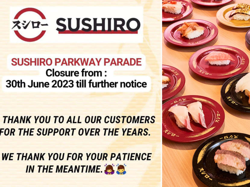 Sushiro Parkway Parade suddenly announces closure ‘till further notice’