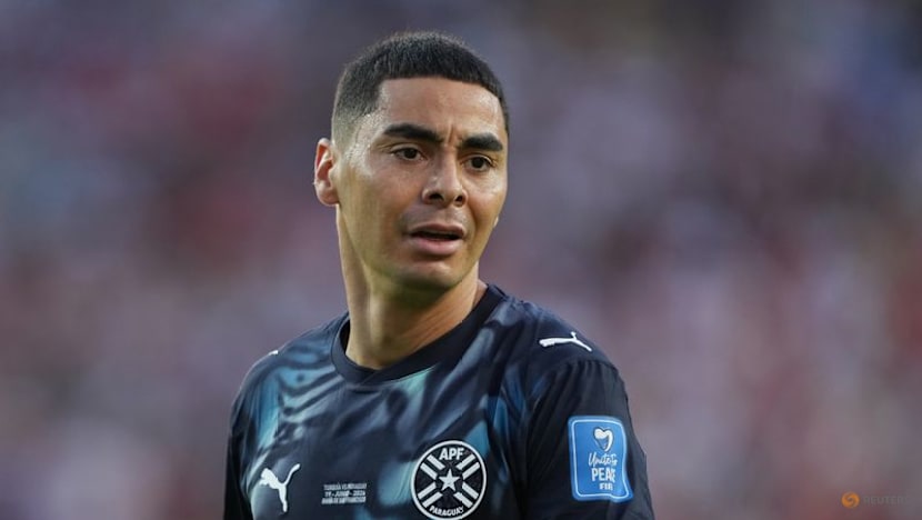 Paraguay's Almiron to serve one-game ban after red card for covering mouth