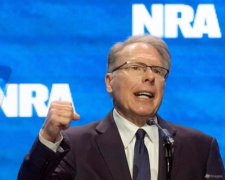 NRA chief, one of the most powerful figures in US gun policy, says he's resigning days before trial