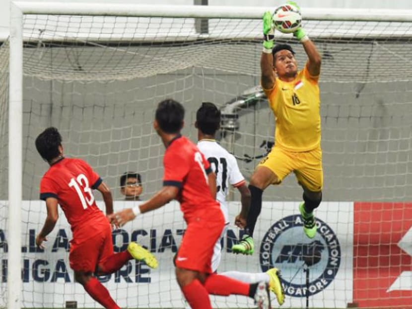 After spending two years playing in Thai football, Singapore's No. 1 goalkeeper Hassan Sunny has returned to the S.League, joining Home United on a one-year deal. TODAY File Photo