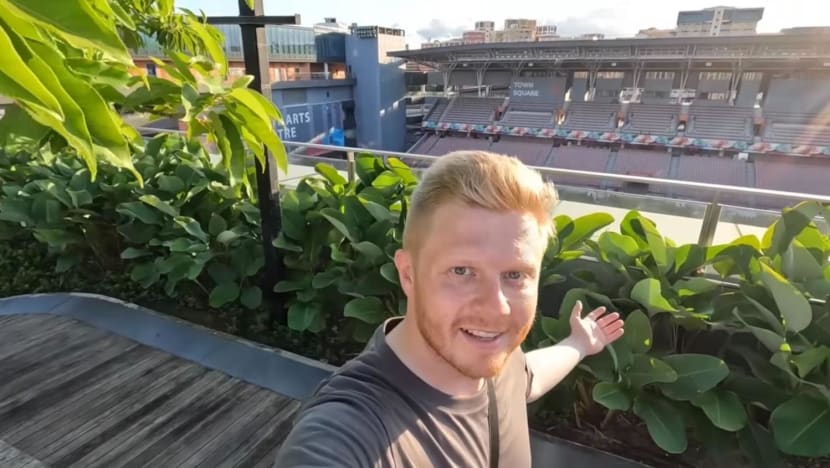 #trending: UK football fan flies to S'pore to catch match at Our Tampines Hub, calls it 'world’s weirdest stadium'