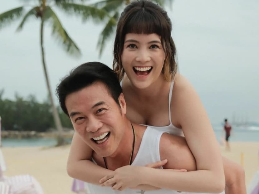 Actor Zheng Geping proves he's still fit by giving daughter Tay Ying a piggyback at her birthday party