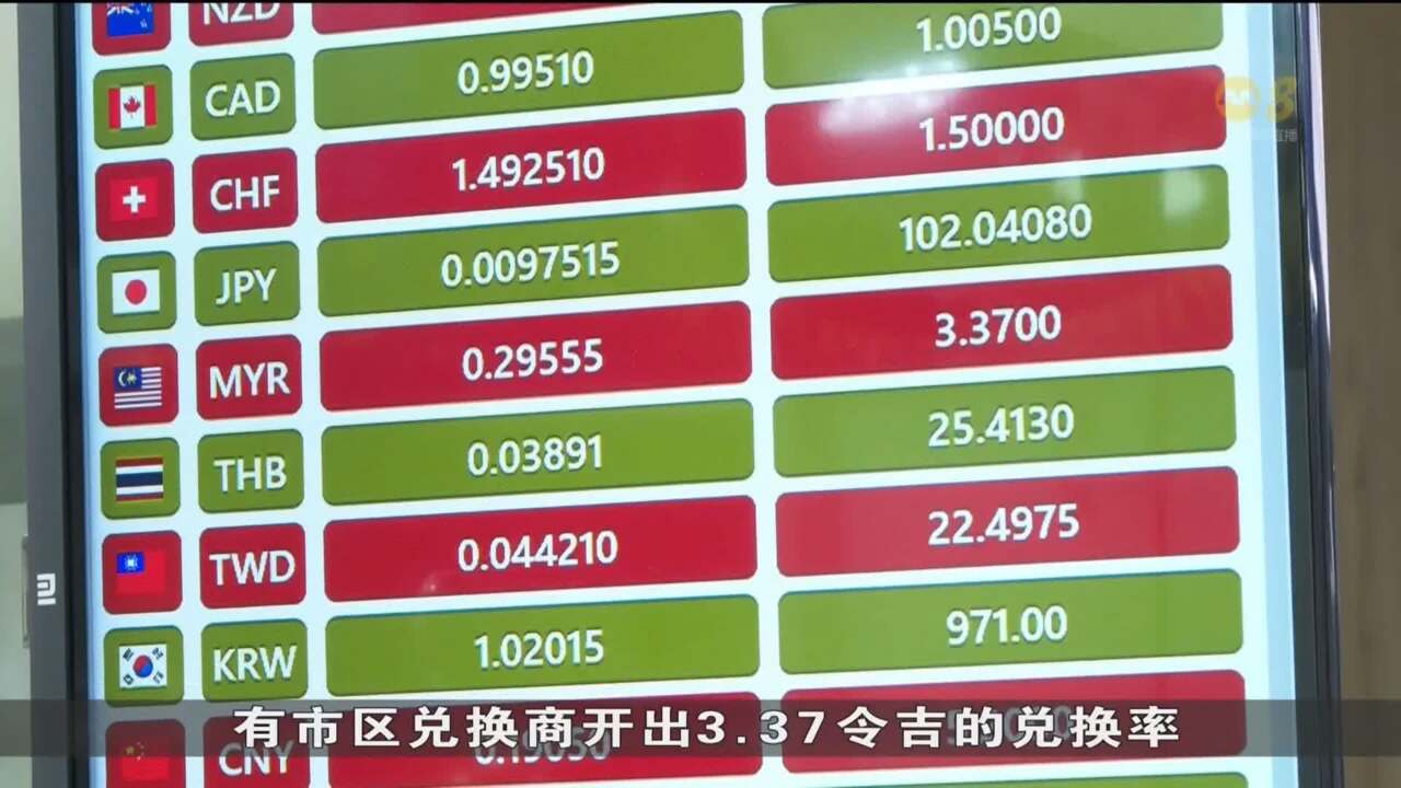 令吉兑新元汇率达3.4 受访货币兑换商：学校假期将至推高需求- 8world