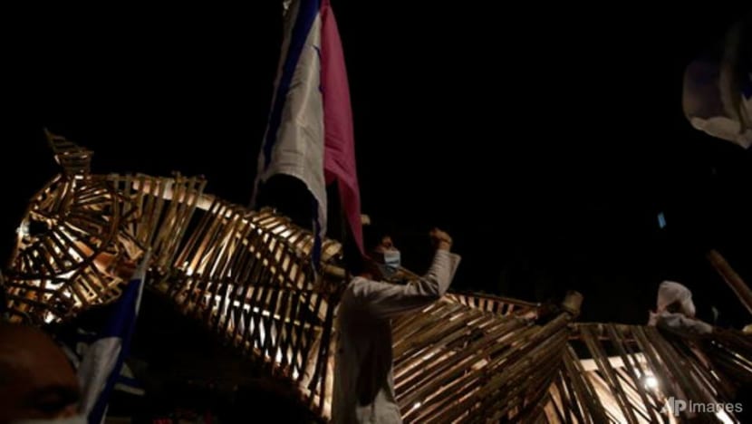 Thousands attend weekly protest against Israel's Netanyahu