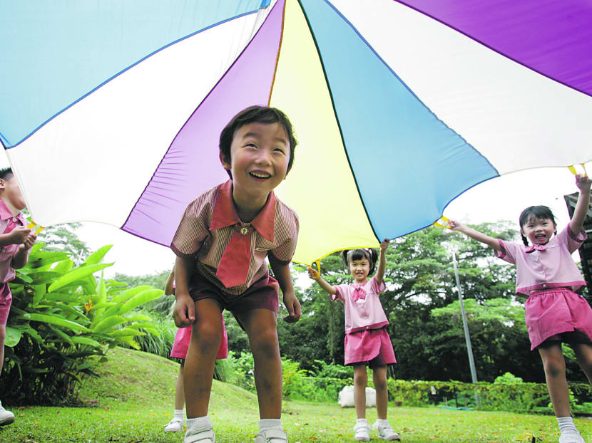 The Ministry of Education will be setting up a few kindergartens to develop best practices 'to catalyse quality improvements'. TODAY file photo